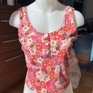Old Navy Floral Tank Top - Pink, Orange, Green